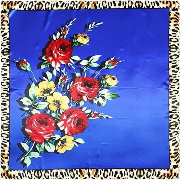 NWOT Royal Blue Silk-Feel Scarf - Picture 2 of 3